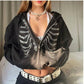 Sweatshirt à Strass en Squelette
