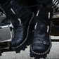 Bottes de Biker avec Crâne en Relief