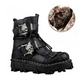 Bottes de Biker avec Crâne en Relief