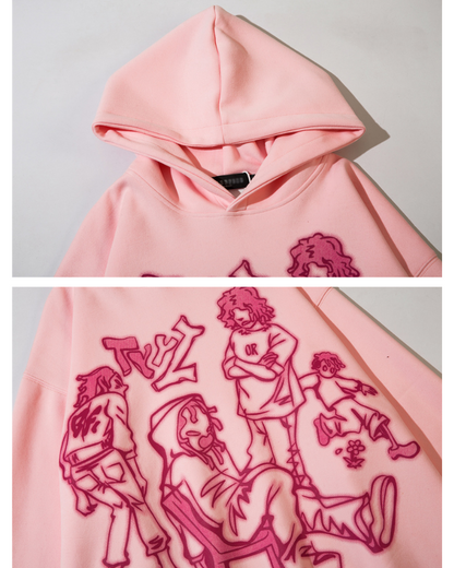 Hoodie Style Cartoon Coloré