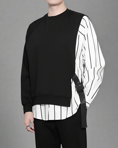 Sweatshirt avec Détails en Ruban Vibrant