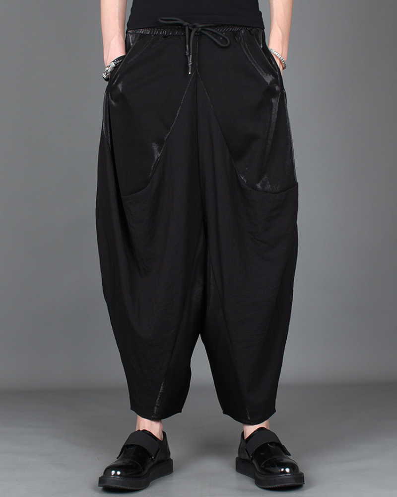 Pantalons Harem Colorblock Chic