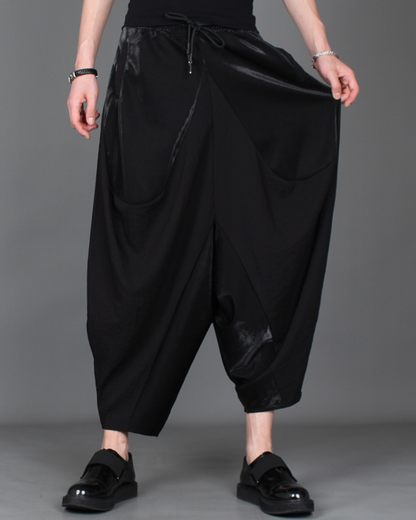 Pantalons Harem Colorblock Chic