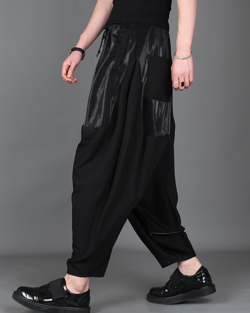 Pantalons Harem Colorblock Chic