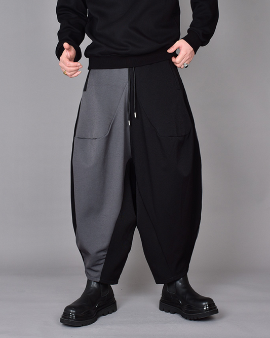 Pantalons Harem Colorblock Chic