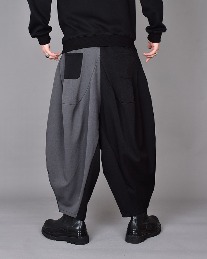 Pantalons Harem Colorblock Chic