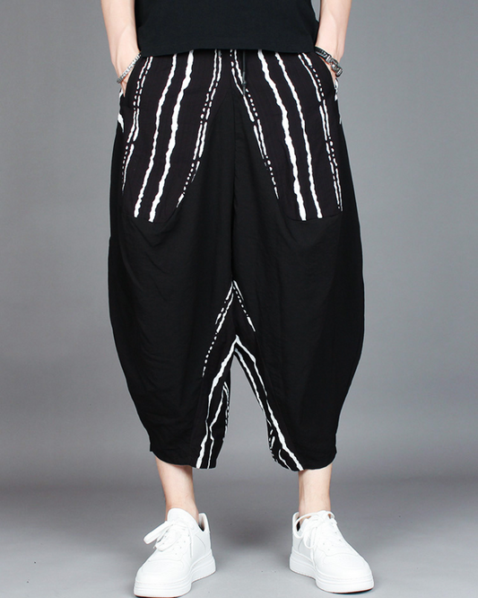 Pantalons Harem Colorblock Chic