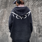 Cardigan à Capuche Noir Élégant