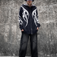 Cardigan à Capuche Noir Élégant