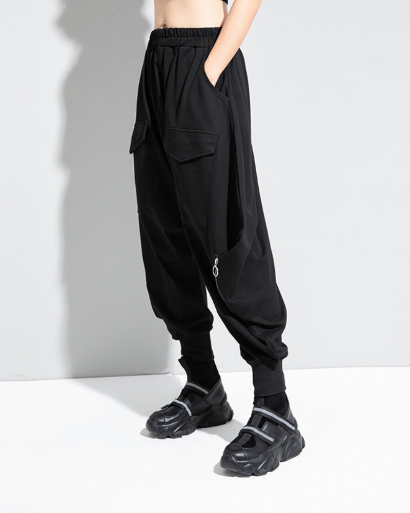 Pantalons Hakama à Jambe Large Stylés