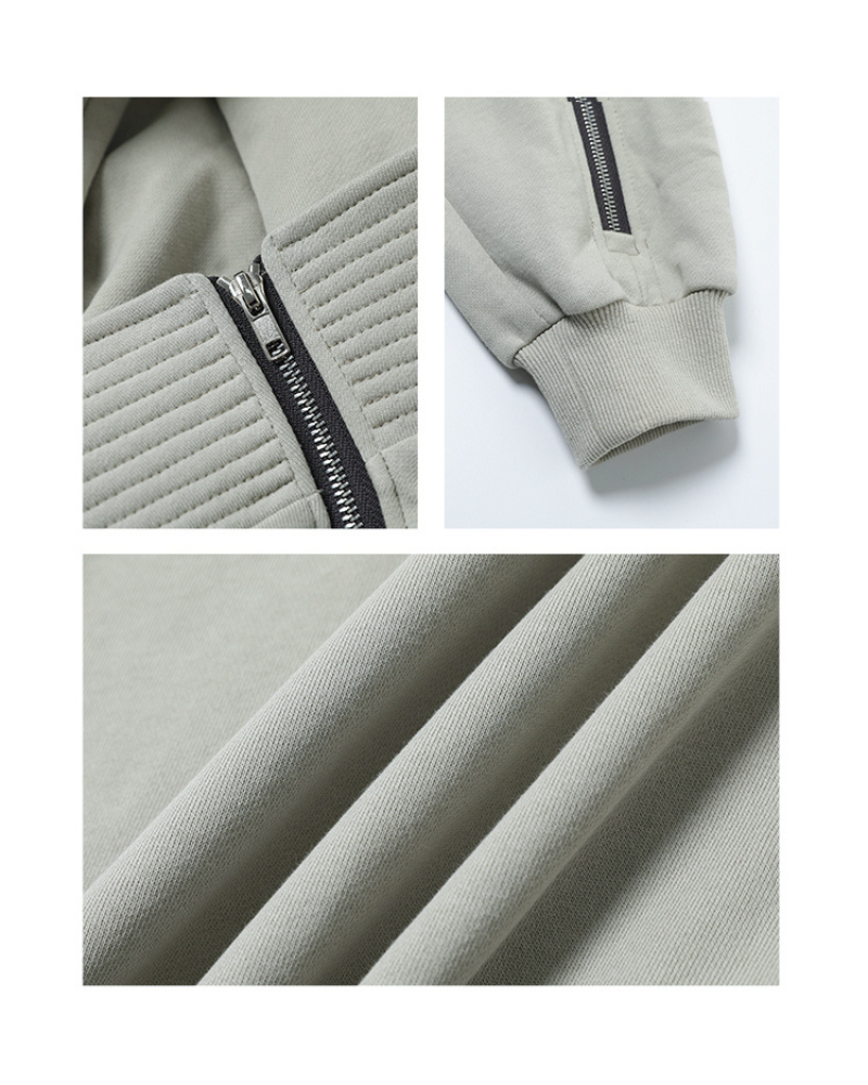 Haut de Sweat à Capuche Zippé Asymétrique