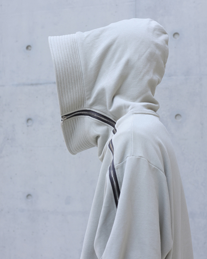 Haut de Sweat à Capuche Zippé Asymétrique