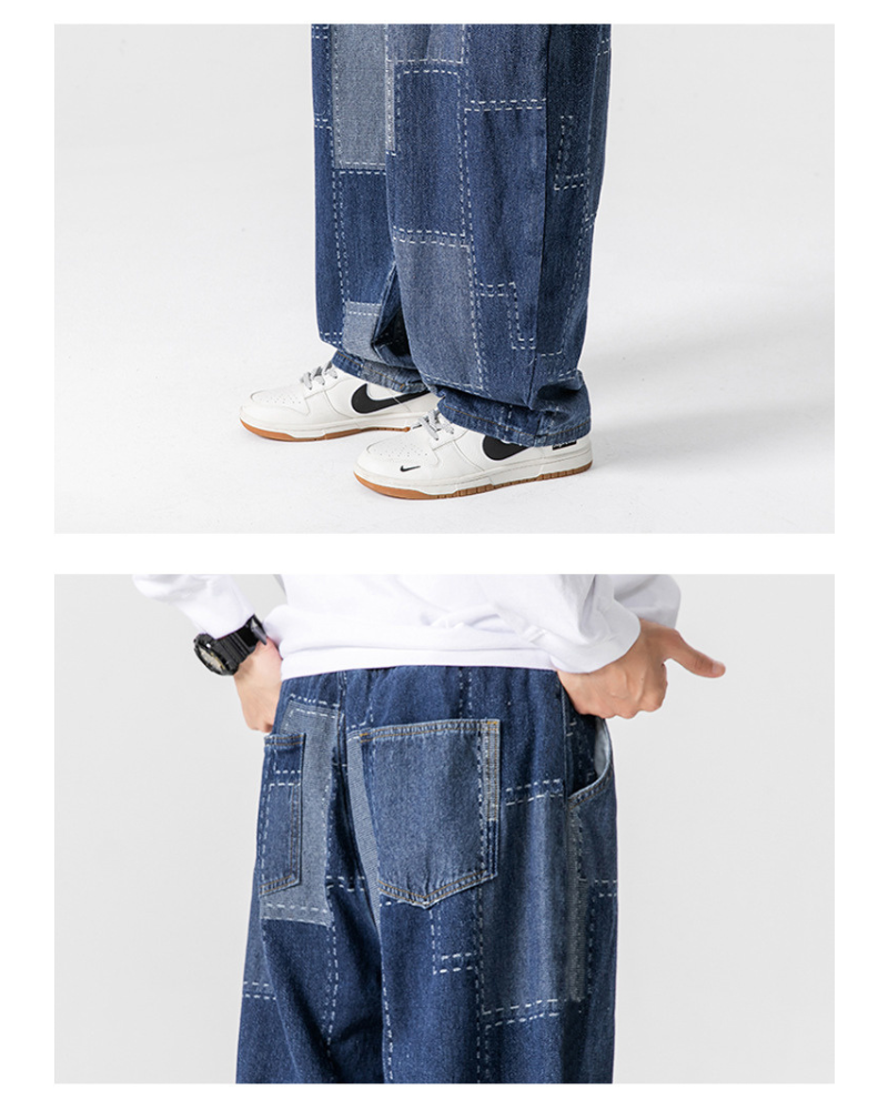 Pantalons Hakama à Carreaux Élégants