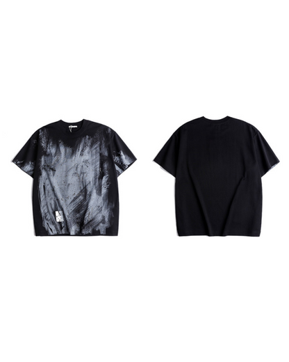 T-shirt graphique coloré en tie-dye