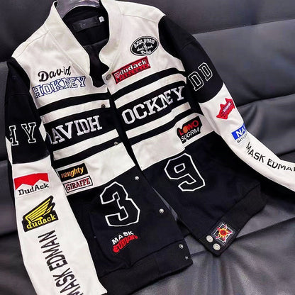 Veste en Cuir de Course