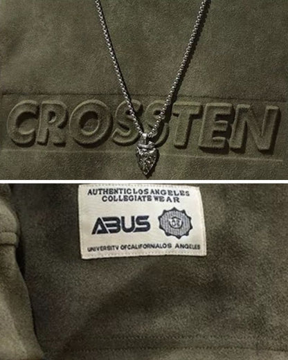 Hoodie Oversize en Suède Rétro