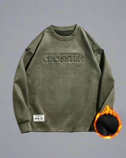 Hoodie Oversize en Suède Rétro