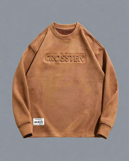 Hoodie Oversize en Suède Rétro