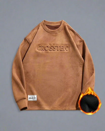 Hoodie Oversize en Suède Rétro