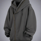 Sweat à capuche zippé diagonal élégant