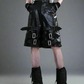 Shorts Tech en Cuir Audacieux