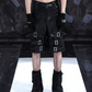 Shorts Tech en Cuir Audacieux