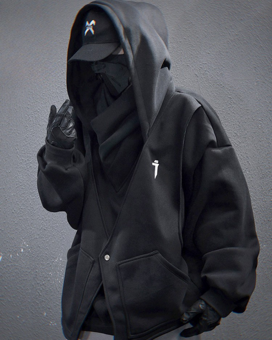 Hoodie à Col Roulé Superposé Chic