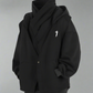Hoodie à Col Roulé Superposé Chic