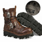 Bottes de Biker avec Crâne en Relief