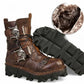 Bottes de Biker avec Crâne en Relief