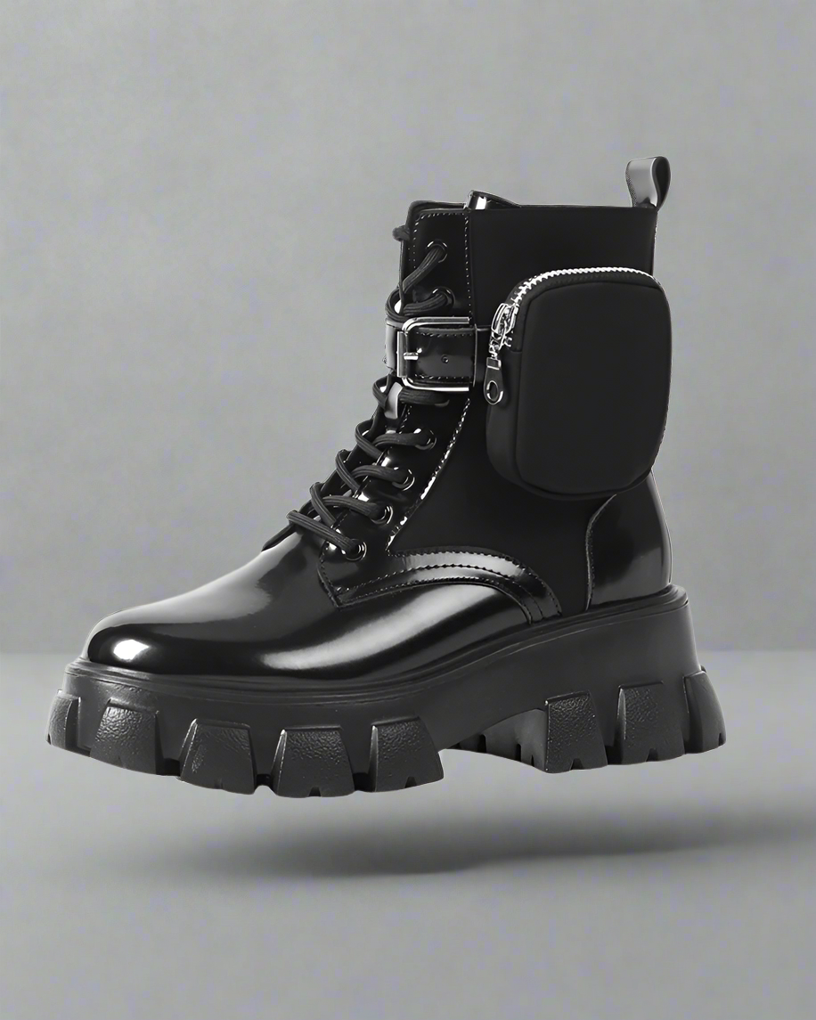 Bottes en Cuir Polyvalentes avec Poches