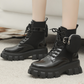 Bottes en Cuir Polyvalentes avec Poches