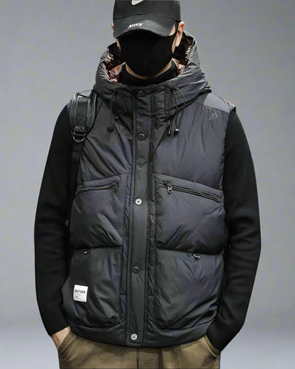 Gilet d'Hiver à Col Montant Élégant