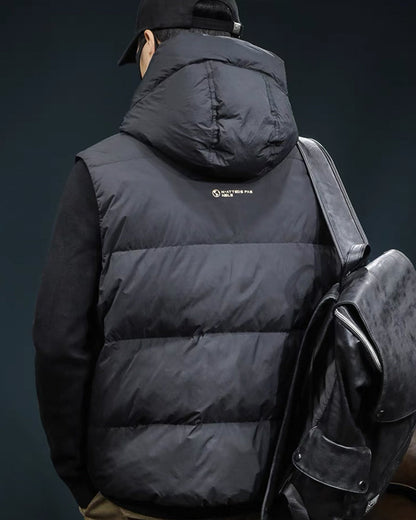 Gilet d'Hiver à Col Montant Élégant