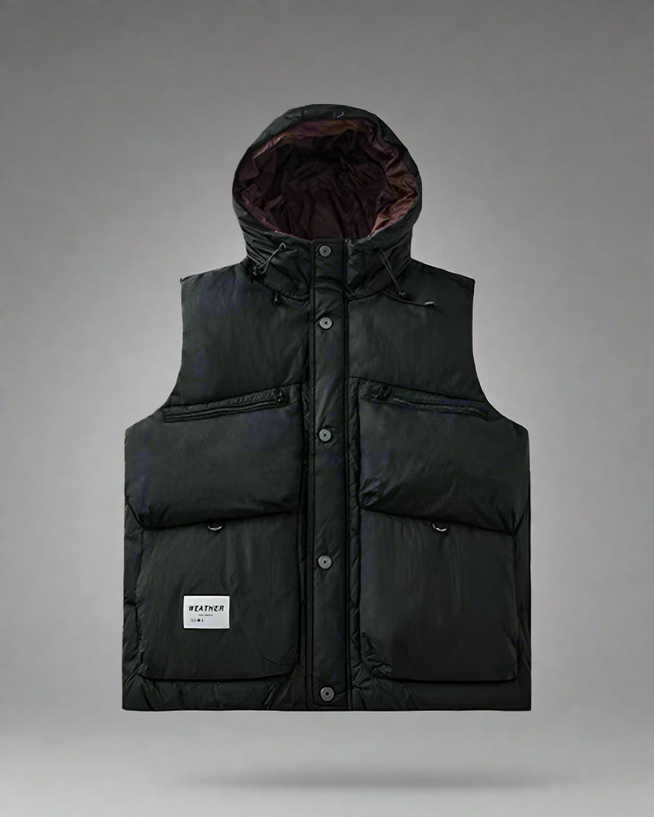 Gilet d'Hiver à Col Montant Élégant