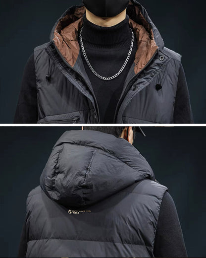 Gilet d'Hiver à Col Montant Élégant