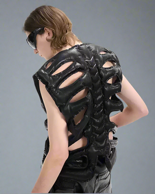 Gilet Chic en PU Creux