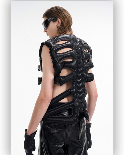 Gilet Chic en PU Creux