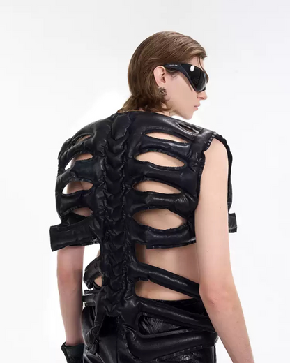 Gilet Chic en PU Creux