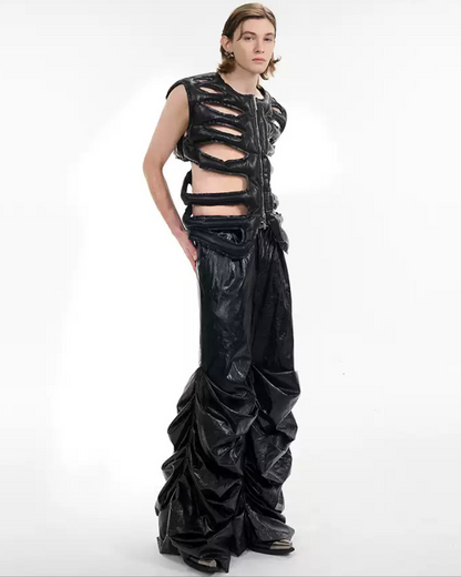 Gilet Chic en PU Creux