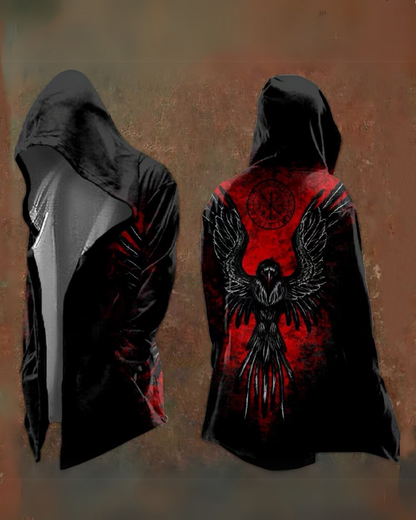 Veste Vintage à Capuche Inspirée par les Vikings