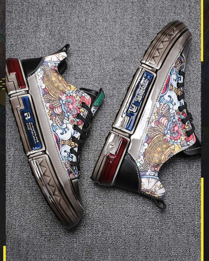 Baskets Techwear Chic en Cuir