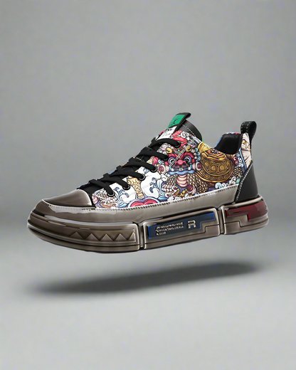 Baskets Techwear Chic en Cuir