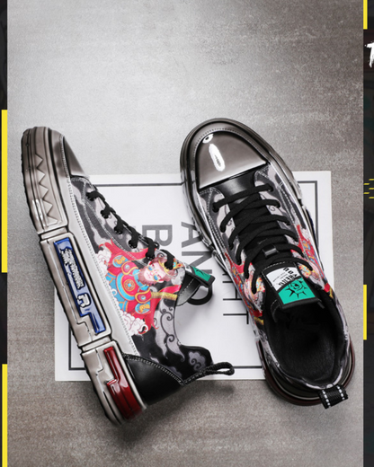 Baskets Techwear Chic en Cuir