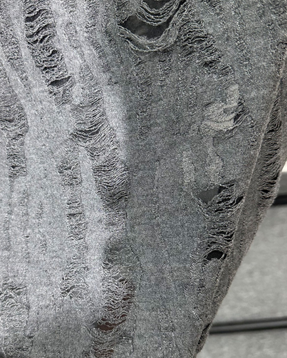 Sweat à Col Montant Chic Effet Usé