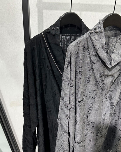 Sweat à Col Montant Chic Effet Usé