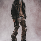 Pantalon Cargo Évasé Distressé Tendance
