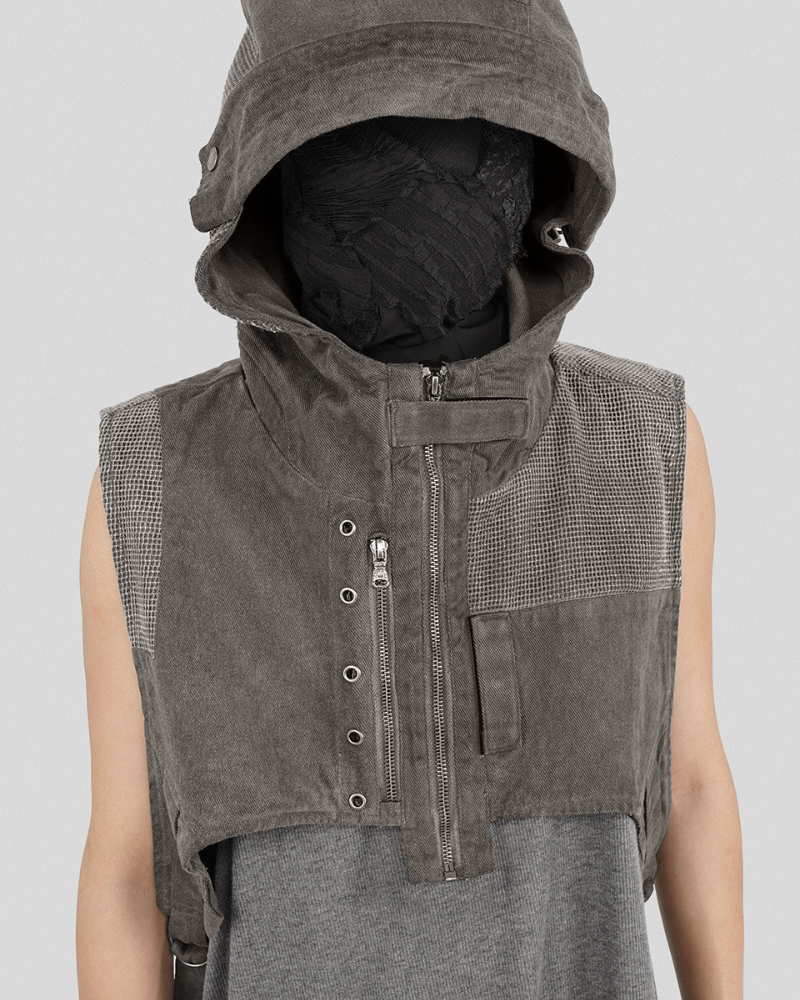 Gilet à Capuche Patchwork Chic Boho
