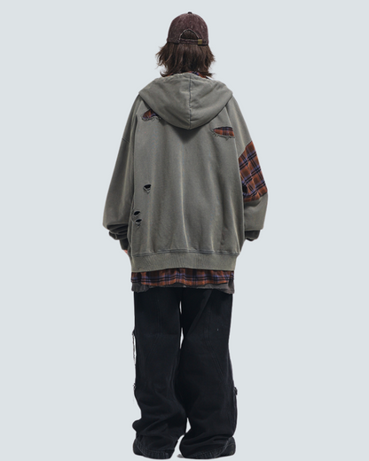 Ensemble de Sweat à Capuche Effiloché