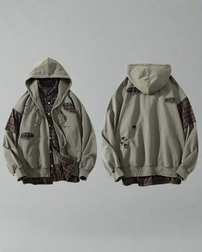 Ensemble de Sweat à Capuche Unisexe Déchiré et Stylé